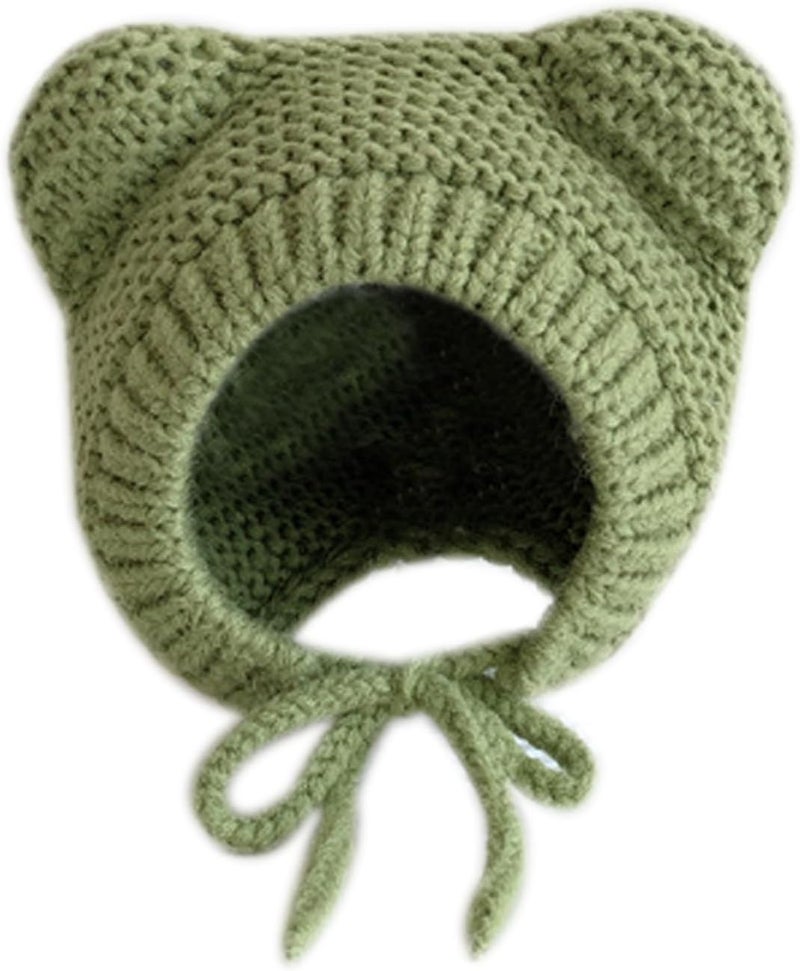 MINGSEECESS Kids Knitted Beanie Hat Cute Frog Cartoon Winter Warmer Cap with Big Eyes for Baby Boys Girls - Image 1